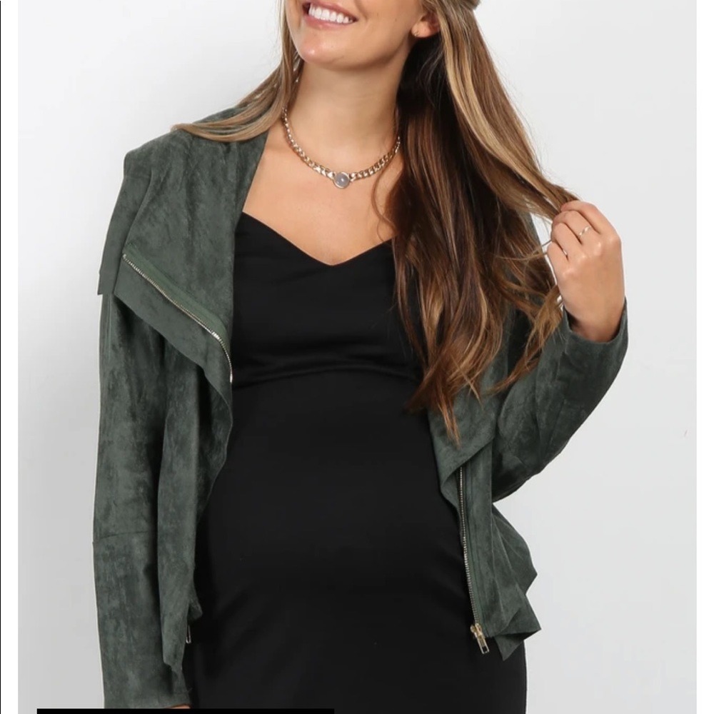 NWT pink blush suede jacket size large